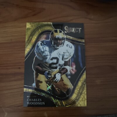 (1).Charles Woodson 2022 Select Draft Picks Gold Lazer Prizm #167 Wolverines!!!!