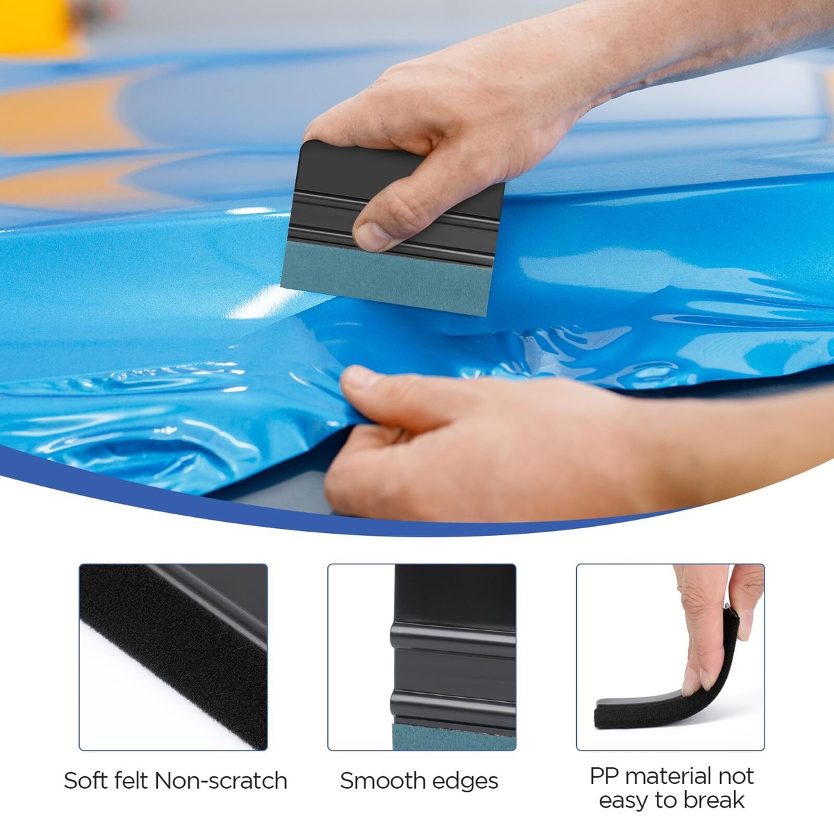 Ksnowqi 29 Pièces Kit Covering Outils De Film Vitre Teinté Voiture, Raclette En Feutre, Kit De Films Adhésifs Pour Vitres Auto, Film Solaire Voiture Pour Stickers Meuble