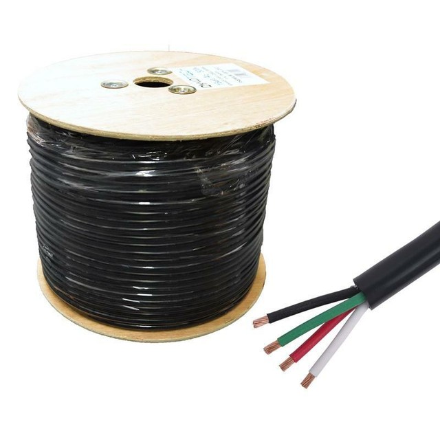 16 AWG Gauge 500 FT Direct Burial Outdoor Speaker Wire Cable 16/4 100