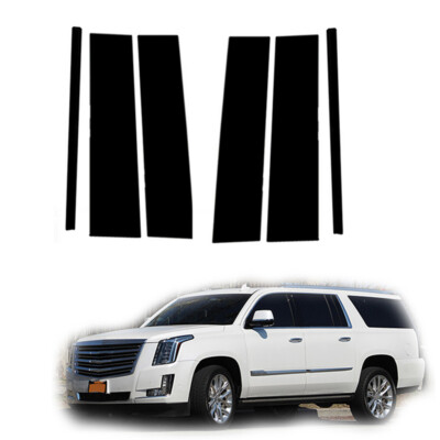 For Chevrolet Suburban 2015 2016 2017 2018 2019 2020 Black Pillar Posts  Trim Kit