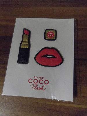 Chanel Sticker 3 Stk.  Leder-Sticker  COCO flash Vip Gift zum Aufnähen o. Kleben