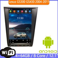 12.1" Tesla Style Car Gps Navigation Radio For Lexus Gs Gs300 Gs350 2004-2011