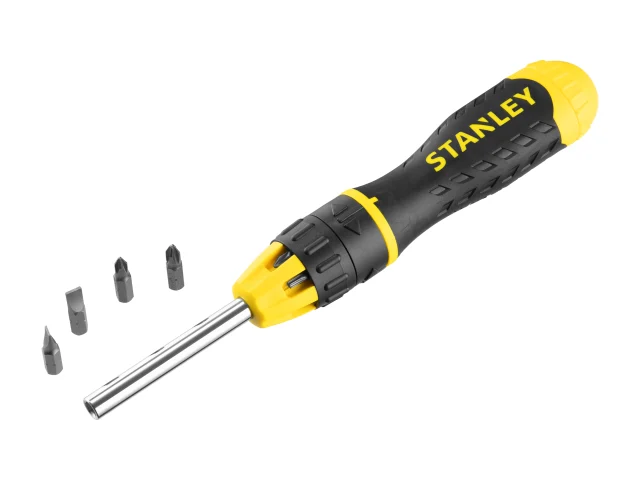 Stanley Mutibit Ratcheting Screwdriver + 10 Ass'ted Pz, Ph, Tx SL Bits STA068010
