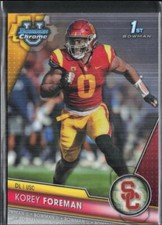 2023 Bowman University Chrome #190 Korey Foreman USC Trojans