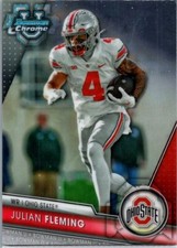 Julian Fleming 2023 Bowman Chrome University #109 Ohio State Buckeyes