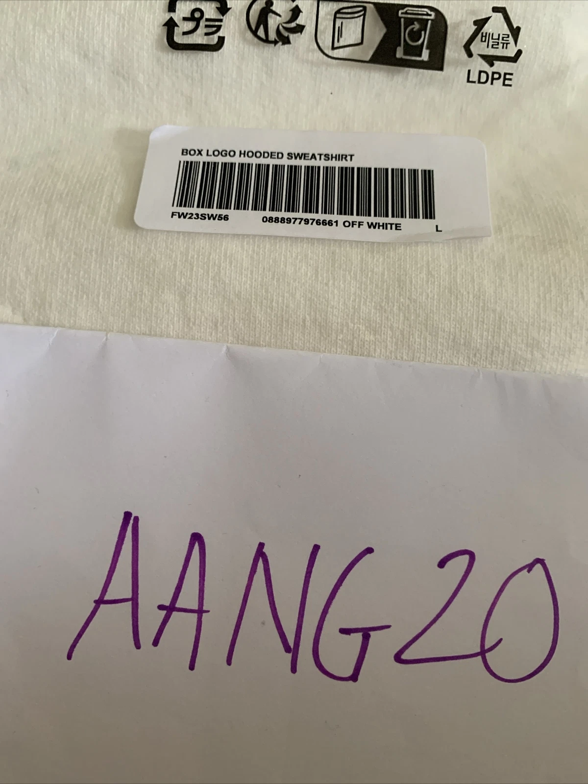 Sweat à capuche logo Supreme Box BOGO FW23   Grand   Tout neuf