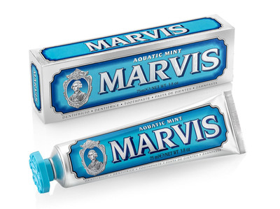 Marvis Aquatic Mint Toothpaste   3.8 oz Tube in Box, Italian Freshness  