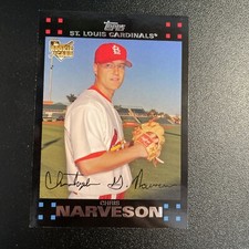 2007 Topps Baseball Chris Narveson Rookie RC Card 281. rookie card picture