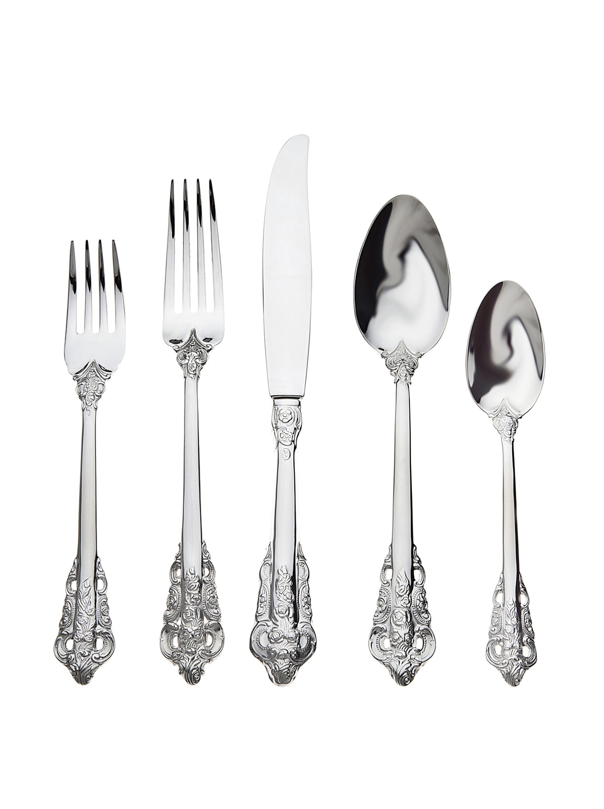 Flatware Set, Dinner Forks, Salad Forks, TableSpoons, Tea Spoons and Knives, ...
