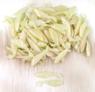 (100) Luck-E-Strike Shad Minnow Swimbaits 2'' Pearl Bulk Lot Brand New