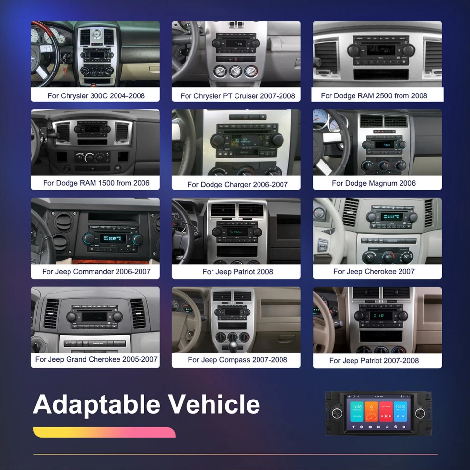 2+64G Android 15 Autoradio Wireless CarPlay GPS Nav für Chrysler 300C Jeep Dodge - Bild 4 von 4