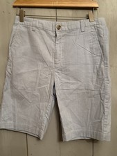 Vineyard Vines Boys Blue Striped Cotton Seersucker Bermuda Chino Shorts Sz-18