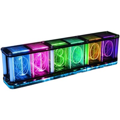 DIY Retro Nixie Tube Clock Kit with Large Analog Display and RGB LED Effects