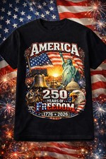 America 250 Years Freedom Shirt 1776-2026 Patriotic USA Flag July 4th Tee