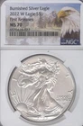 2022 W AMERICAN BURNISHED SILVER EAGLE - MS70 FIRST RELEASES