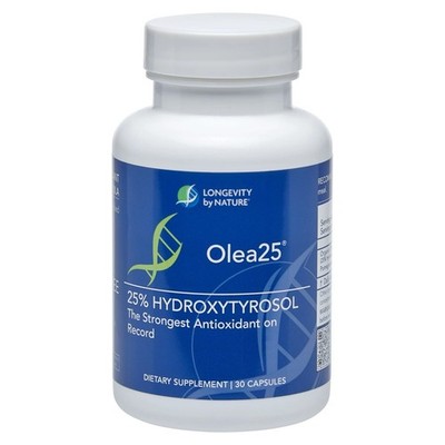 Longevity by Nature Olea25 Olive Leaf Extract   25% Hydroxytyrosol  30 Capsules