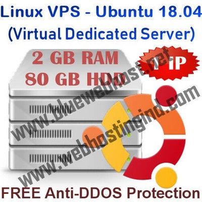 Ubuntu 18.04 VPS - 2GB RAM, 80GB Storage Virtual Server