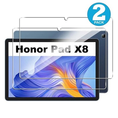2X Displayschutzfolie für Honor Pad X8 10,1 Zoll Hartglas Folie 9H HD Klar