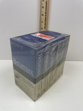 L-750 Beta Tapes Sony Betamax L-750 Blank Tapes Lot of 6 Factory Sealed