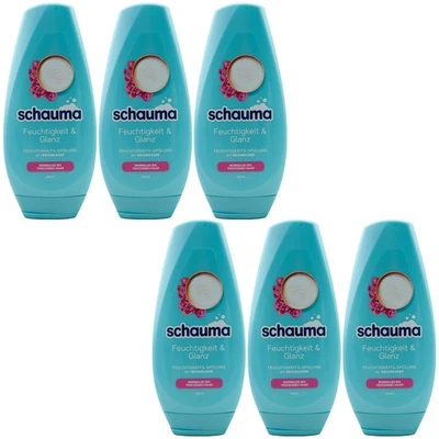Schauma Spülung Feuchtigkeit & Glanz 6 x 250ml für normales bis trockenes Haar - Bild 1 von 2