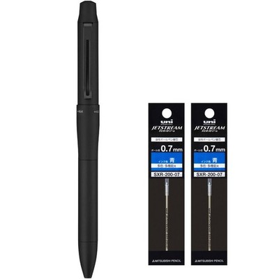 uniboll Jetstream Prime 3&1 Multistift schwarz 0,7 mm MSXE455007 + 2 blaue Minen