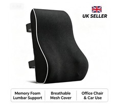 Lumbar Back Support Cushion Car Seat Wheelchair Office Chair Pillow Memory Foam