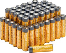 Amazon Basics 48-Pack AA Alkaline High-Performance Batteries, 1.5 Volt, 10-Year
