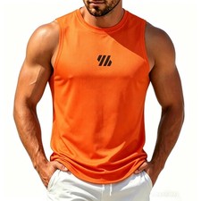 Men's Casual Fitness Tank Top Sportswear Sleeveless Mesh Breathable Sports Vest 