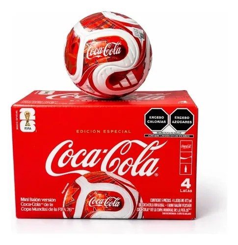 Coca-Cola x Adidas FIFA World Cup 26 WC26 4 Can Pack Mini Soccer Trionda Ball