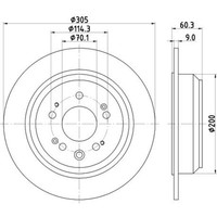 Hella Bremsscheiben Hinten Ø305 Mm Voll FüR Honda Accord Viii Cu Cw