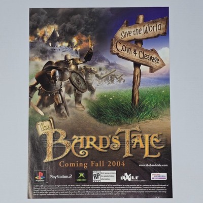 The Bard's Tale Xbox PlayStation 2 PS2 Coin Print Ad/Poster