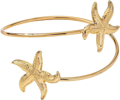 Women'S Bracelets Arm Cuff Upper Arm Flower Gold Bangles Jewelry