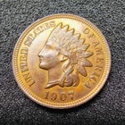 1907 Indian Head Cent - Philadelphia Mint - AU-Unc - Beautiful Color