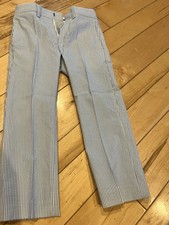 Crewcuts by J. Crew Thompson Seersucker Pants Boys Sz 4 Blue White Striped