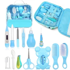 Baby Grooming Kit, 13 in 1 Infant Safety Care Set with Hair Brush Comb Nail Clip