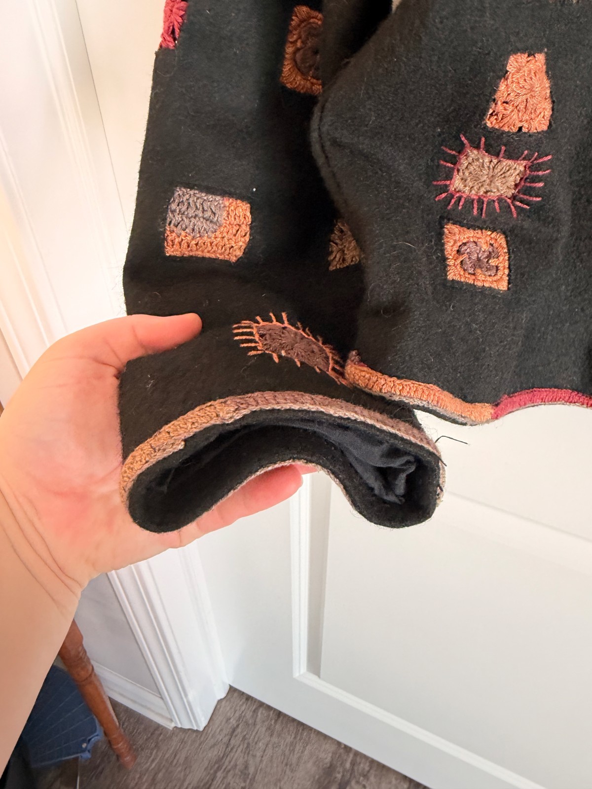 Sandy Starkman Patchwork Wool Jacket M Embroidere… - image 7