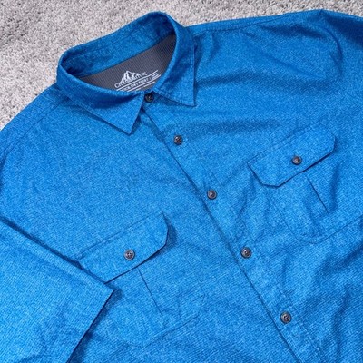 Croft & Barrow Quick-Dry Shirt Vented Wicking Mens Blue XLT EXCELLENT