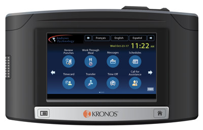 Kronos InTouch 9100 H4 Standard HID PROX Time Clock - 8609100-003 w/PowerAdapter