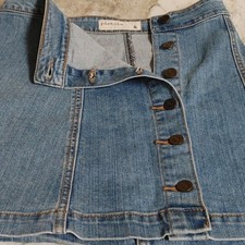 Pistola Short Button Down Denim Skirt