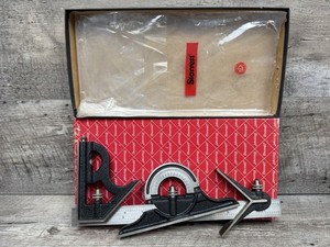 Starrett # 435-12-4R Combination Square Set Center Protractor U.S.A  NOS  !!!