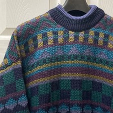Vintage The Sweater Shop L/XL Multicolor Sweater Pullover Oversized Wool 90's
