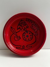 Vintage Red #62 Ceramic Pottery Reykjavik Island Iceland Dish Plate