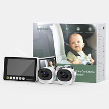 2-In-1 Car Home Dual-Use Baby Monitor, 5" 1080P Wireless Car Cameras