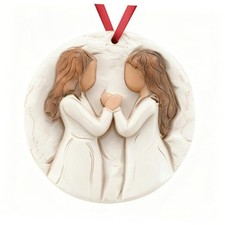 3D Sister Christmas Ornament 2025, Sister Gifts from Sisters - Friend Ornament