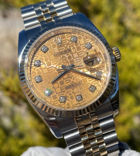Rolex Datejust 116233 Yellow Gold & Steel Diamond Jubilee 36mm - STUNNING!