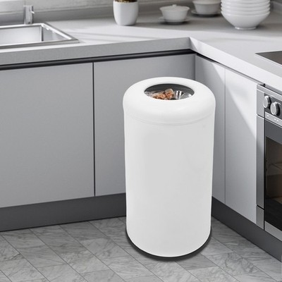 Cylindrical,Open-Top Rubbish Bin,Industrial Waste Container,Commercial Trash Can