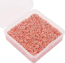 2000Pcs 4Mm Rose Gold Plated Iron Open Jump Rings Connectors Bulk for DIY Craft