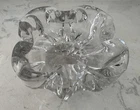 MID CENTURY MURANO HEAVY THICK ART GLASS CIGAR ASHTRAY BOWL FREEFORM PATTERN WOW