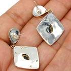 Ottoman Empire Style 8CT Heat Treated Kyanite 925 Sterling Silver Earrings TE264 — photo 2