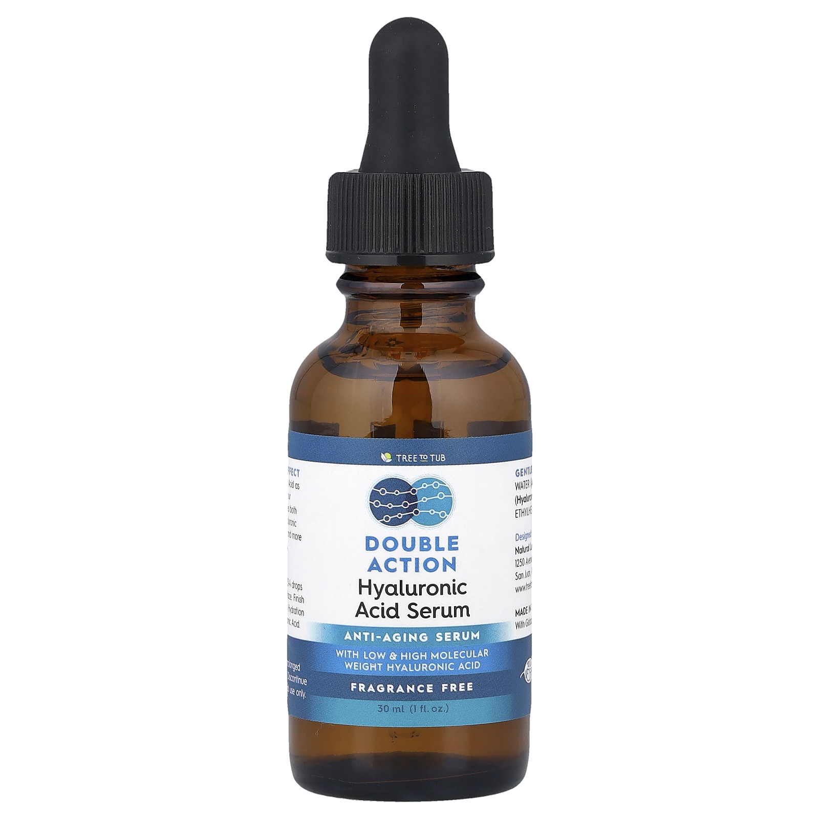 Сыворотка с гиалуроновой кислотой двойного действия без отдушек 1 жидкая унция 30 мл 5390₽